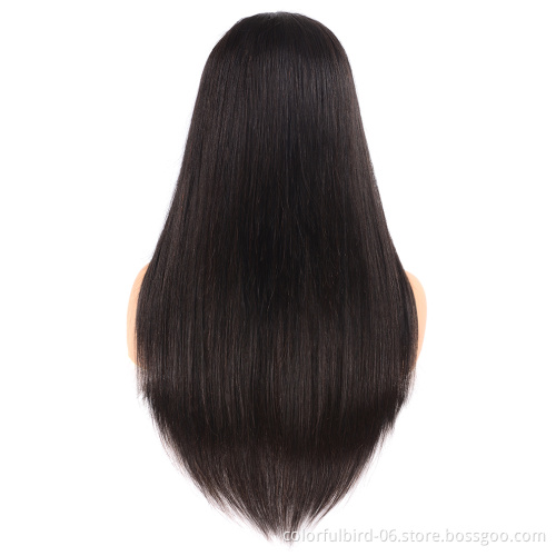 HLN Brazilian raw virgin cuticle aligned human hair wigs 13*4 HD lace closure wigs human hair Bone Straight wig